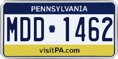PA license plate MDD1462
