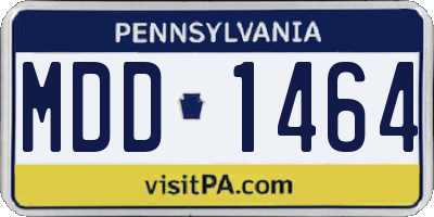 PA license plate MDD1464