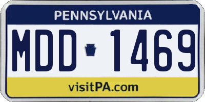 PA license plate MDD1469