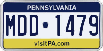 PA license plate MDD1479