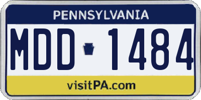 PA license plate MDD1484