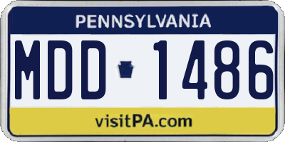 PA license plate MDD1486