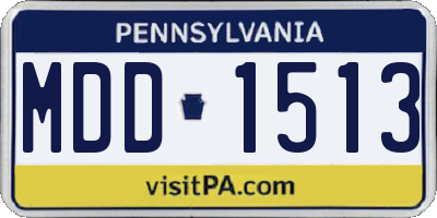 PA license plate MDD1513