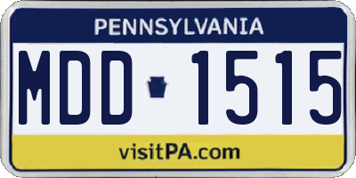PA license plate MDD1515