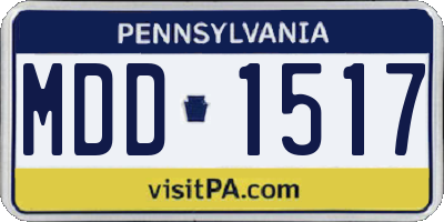 PA license plate MDD1517