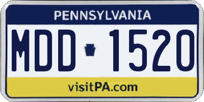 PA license plate MDD1520