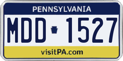 PA license plate MDD1527