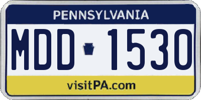 PA license plate MDD1530