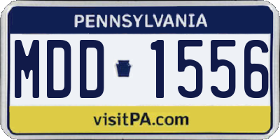 PA license plate MDD1556