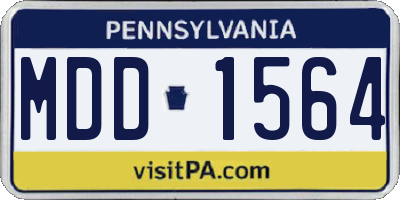PA license plate MDD1564
