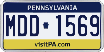 PA license plate MDD1569