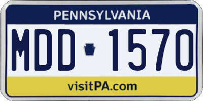 PA license plate MDD1570