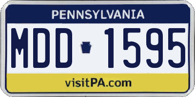 PA license plate MDD1595