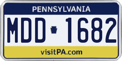 PA license plate MDD1682
