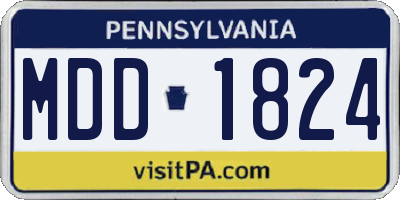 PA license plate MDD1824