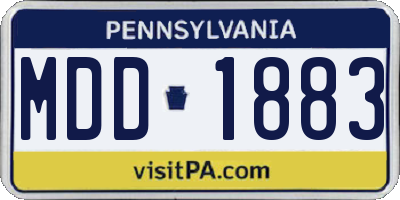 PA license plate MDD1883