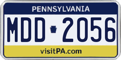 PA license plate MDD2056