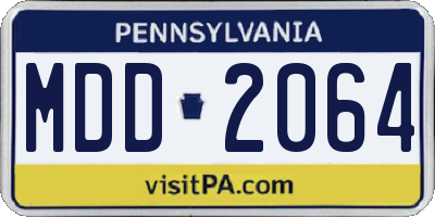 PA license plate MDD2064
