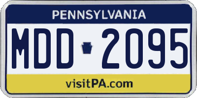 PA license plate MDD2095