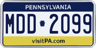 PA license plate MDD2099