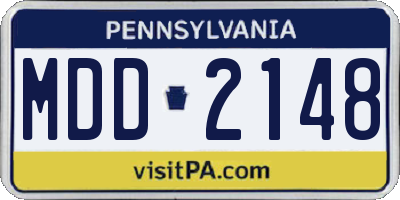 PA license plate MDD2148
