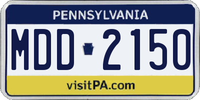 PA license plate MDD2150