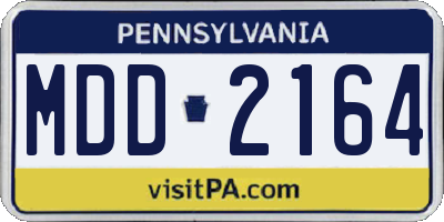 PA license plate MDD2164