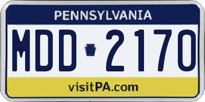 PA license plate MDD2170