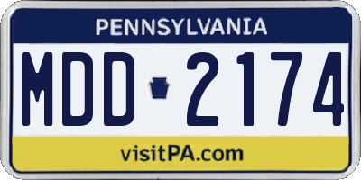 PA license plate MDD2174
