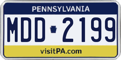 PA license plate MDD2199