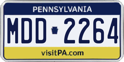 PA license plate MDD2264