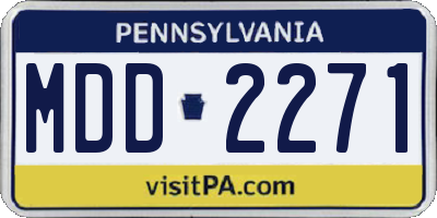PA license plate MDD2271