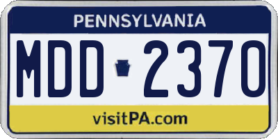 PA license plate MDD2370