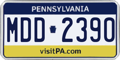 PA license plate MDD2390
