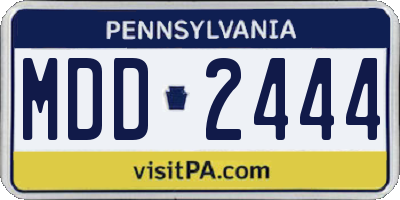 PA license plate MDD2444