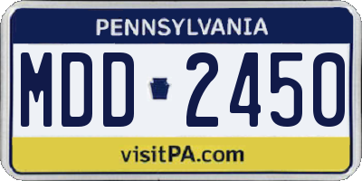 PA license plate MDD2450