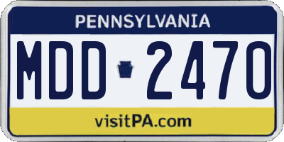 PA license plate MDD2470