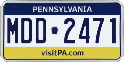 PA license plate MDD2471