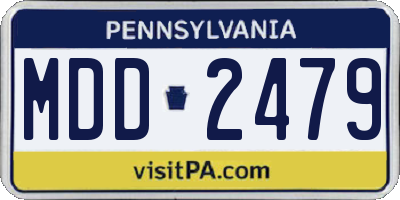 PA license plate MDD2479