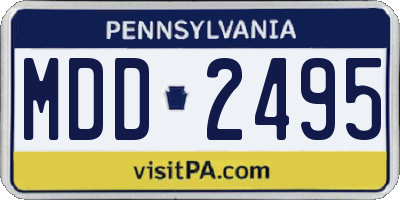 PA license plate MDD2495