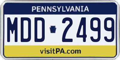 PA license plate MDD2499