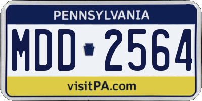 PA license plate MDD2564
