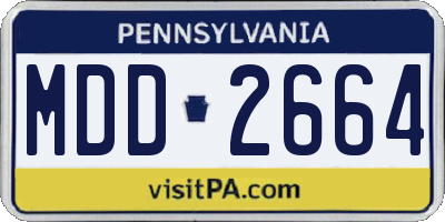 PA license plate MDD2664