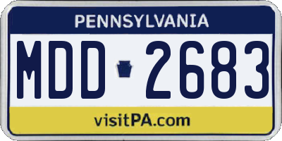 PA license plate MDD2683