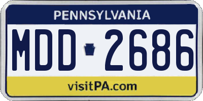 PA license plate MDD2686