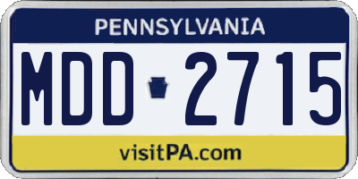 PA license plate MDD2715