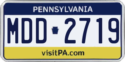 PA license plate MDD2719