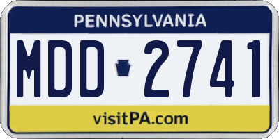 PA license plate MDD2741