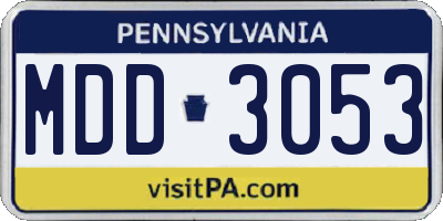 PA license plate MDD3053