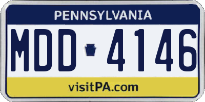 PA license plate MDD4146